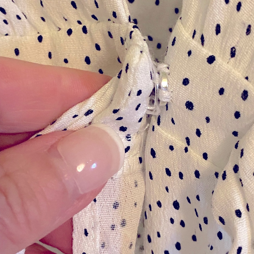 NWT White and Black Polka Dot Mini Dress - Picture 6 of 8